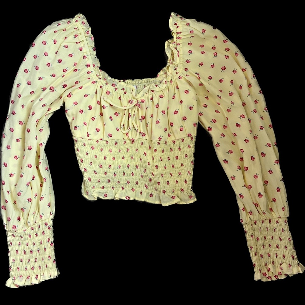 FAITHFUL THE BRAND yellow floral top